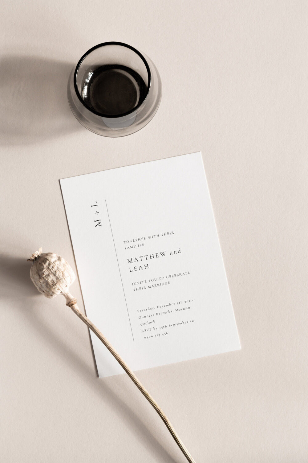 Wedding Invitation Template | Charlotte Suite Invite Iv Simple Modern Minimalist Editable Stationery Printable Instant Download Digital