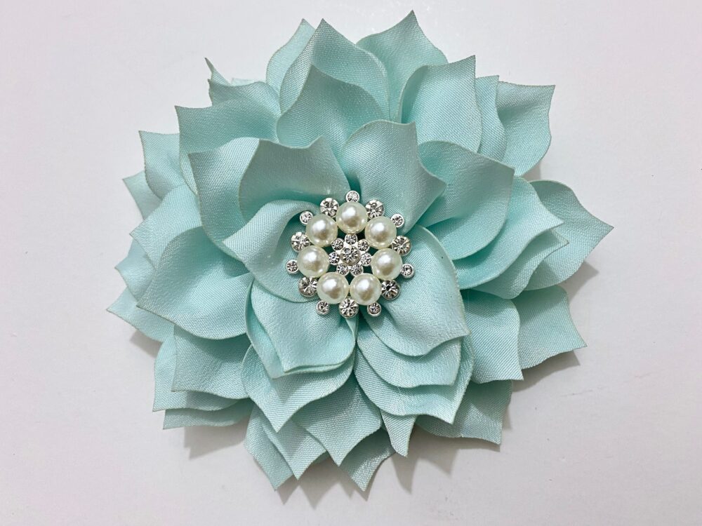 Pale Mint Flower Hair Clip, Wedding Kentucky Derby Fascinator Green Feather Bridal Hairpiece, Spring Clips