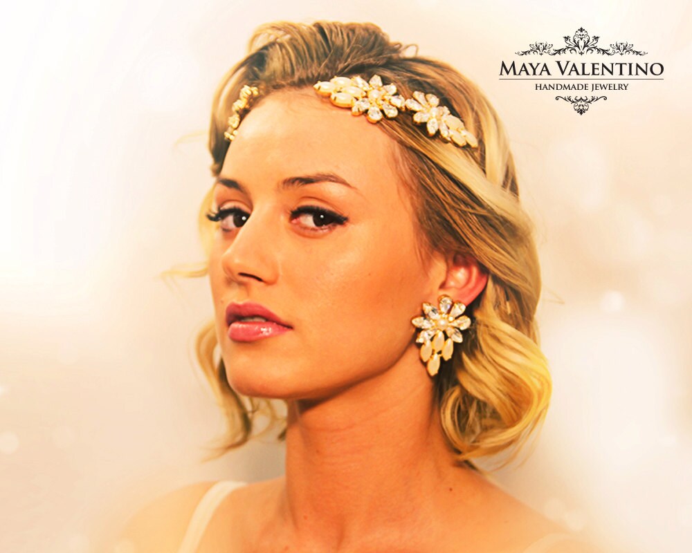 Tiara For Women Wedding, Bridal Tiara, Luxury Crystal Hair Jewelry, Natural Goddess, Wedding Headband