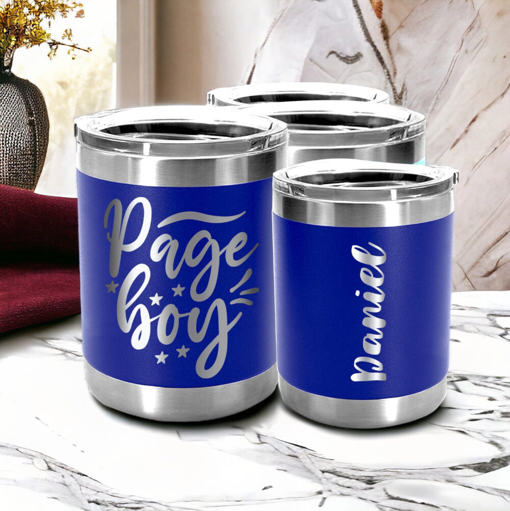 Personalized Tumbler Page Boy Ring Bearer Gift Proposal 10 Oz Stainless Steel Double Wall Cup Mug, Wedding Party For