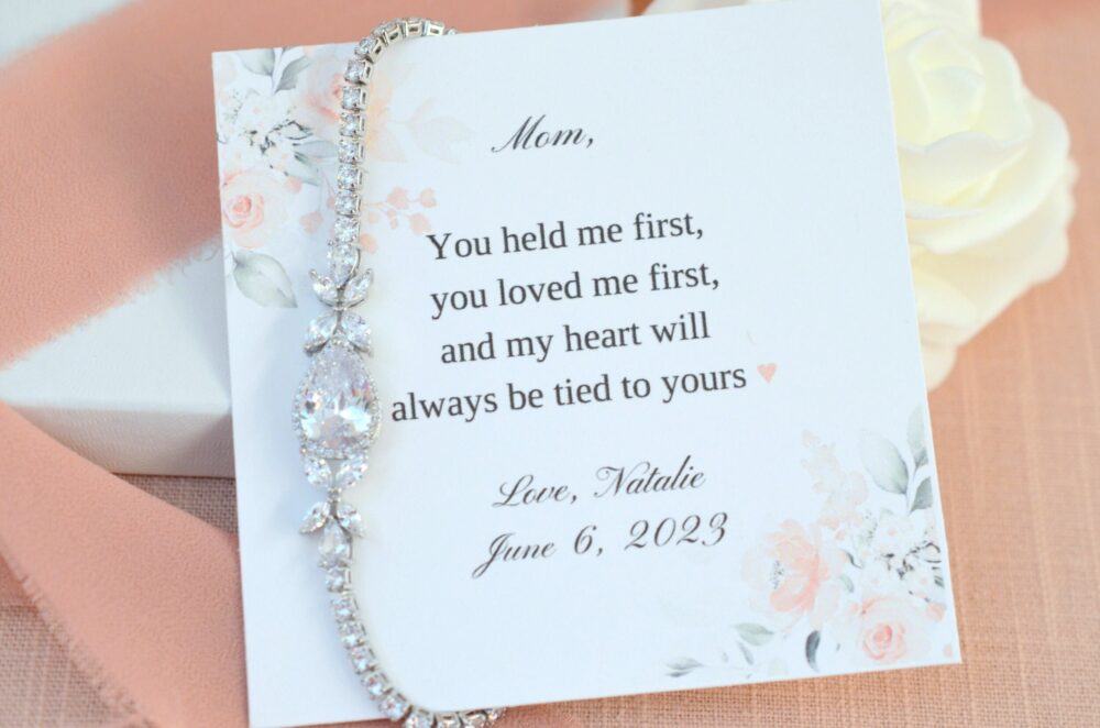 Gift For Mom On Wedding Day, Mother Of The Bride Bracelet, Groom Gift, Thank You From
