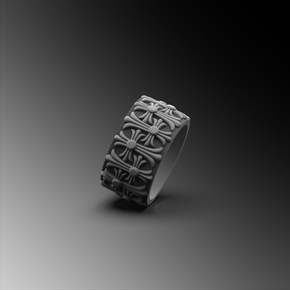 Cross Band Rings For Man Sterling Silver Ring Mens Wedding Men Unique Promise Handmade Gift