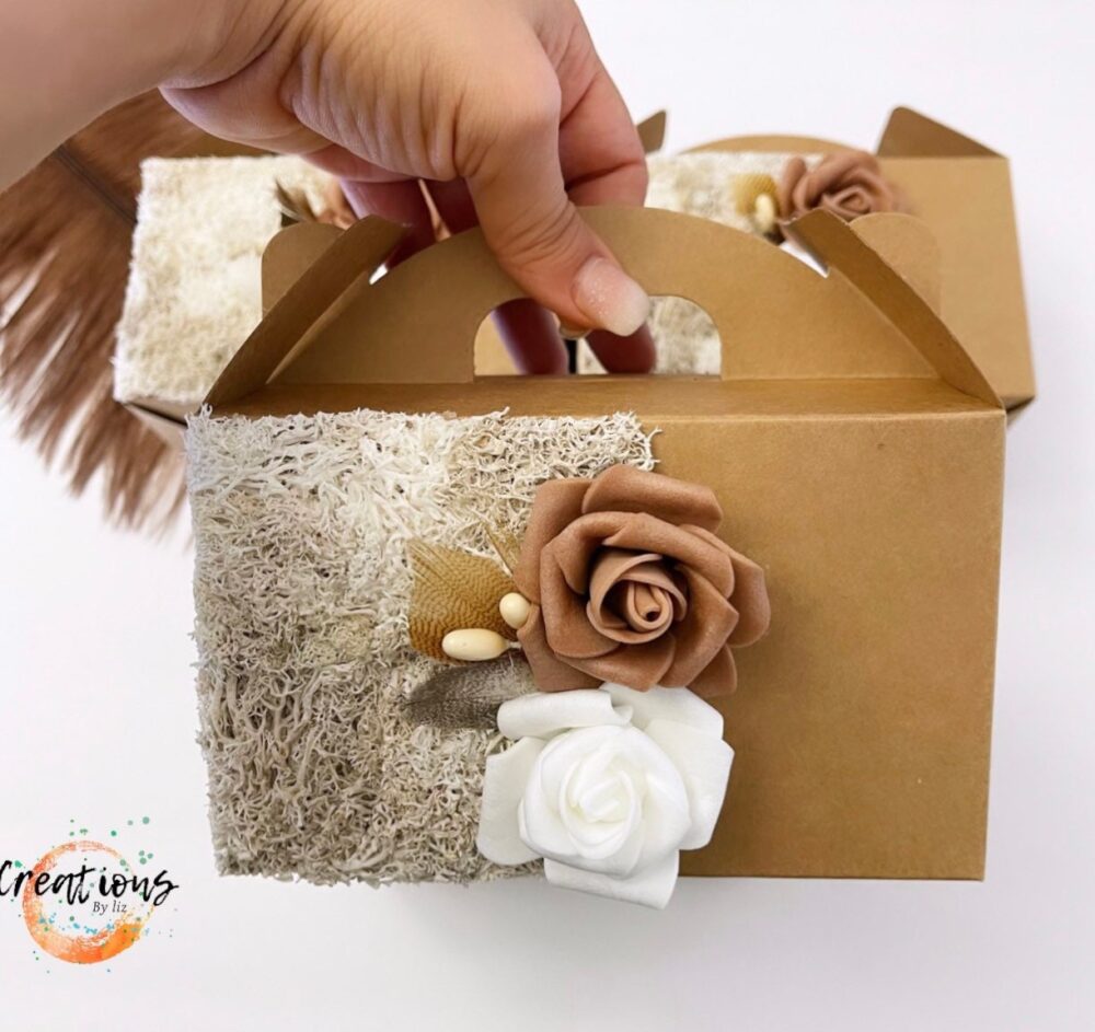 Boho Party Decorations, Boho Floral Favors Boxes, Birthday Decor, Wedding Favor Box, Baby Shower Hippie Theme Deco