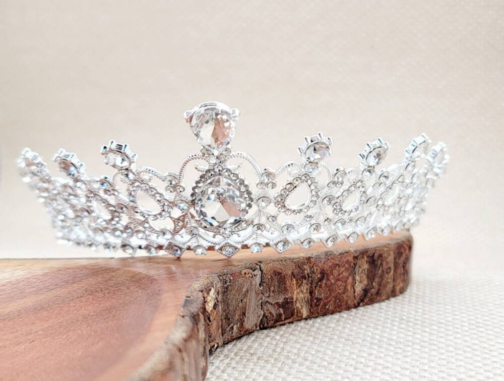 2" - Children's Silver Tiara Crown- Kids Pageant Wedding Crown Flower Girl