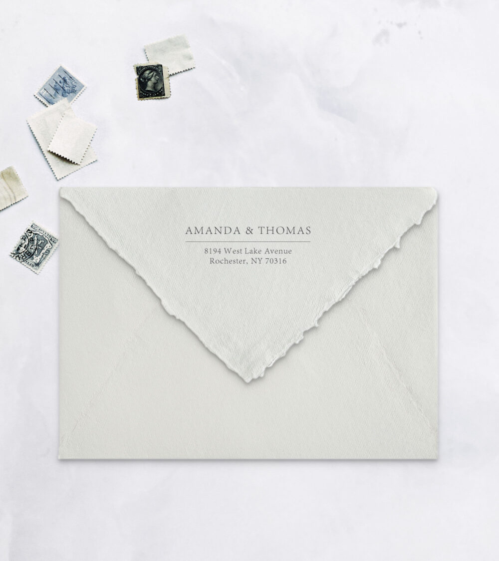 Custom Return Address Stamp, Wedding Personalized Couples Stamp