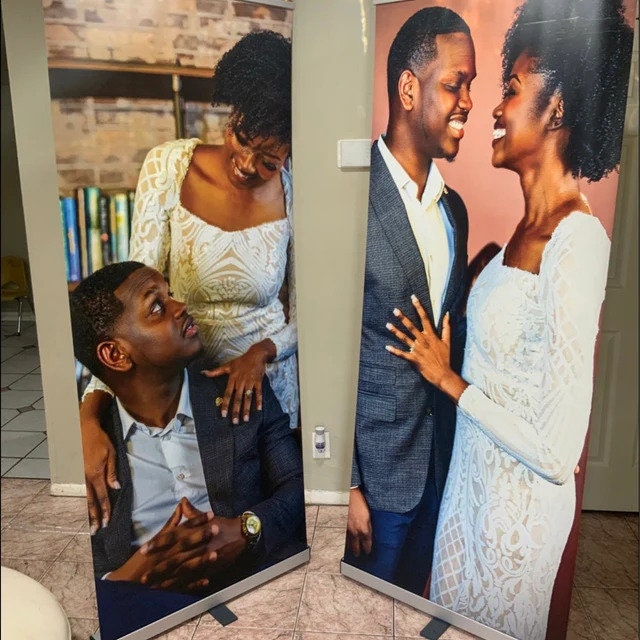 Custom Wedding Retractable Banner Stand Included With Full Color Print | Adjustable Banners| Display