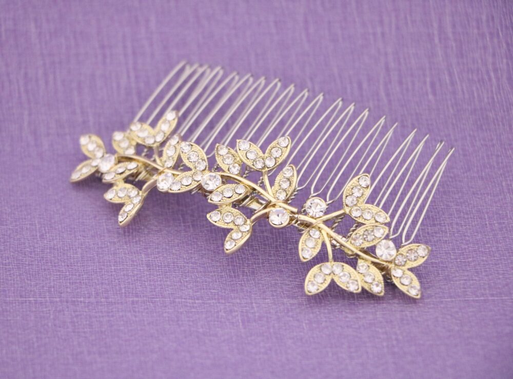 Gold Veil Comb Wedding Hair Silver Accessories For Bun Bridal Headpiece Jewelry Rose Gold