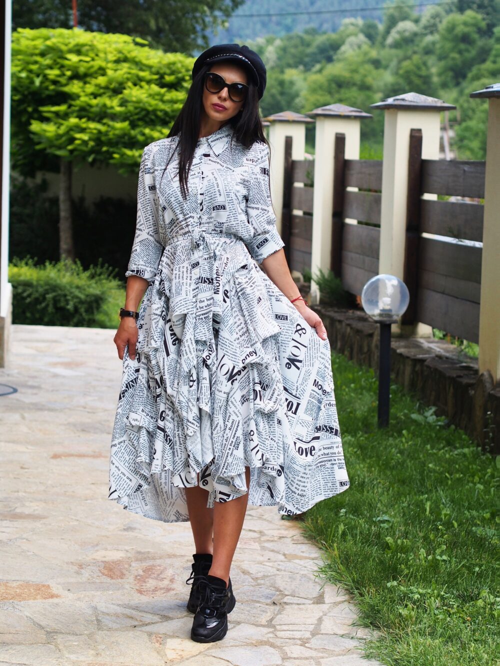 Women Maxi Dress, Long Summer Casual Dress, Long Maxi Shirt Sleeve Dress, Extravagant Long Dress