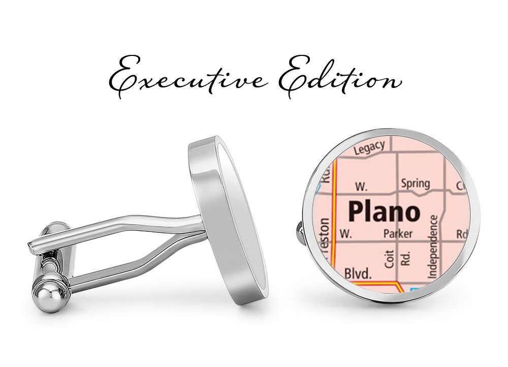 Plano Cufflinks - Map Of Texas Cuff Links Cufflink | Lifetime Guarantee S2326