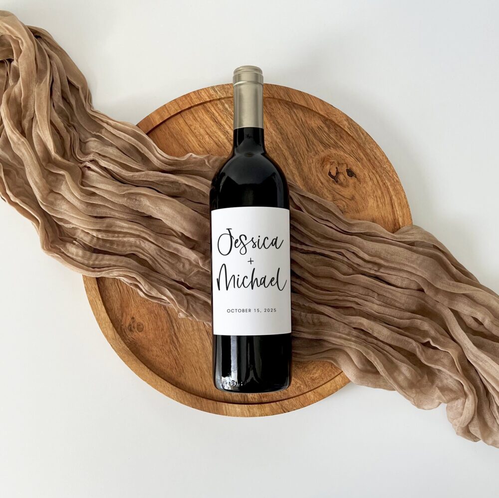 Wedding Favor Wine Labels, Thank You Gift, Custom & Champagne Engagement Party Favor