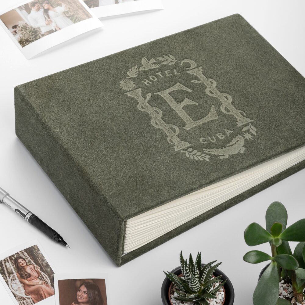 Instant Guest Book, Wedding Album, Suede Leather Guestbook With Custom Embossing For All Film Sizes Mini Wide Square 4x6 2x6 Etc