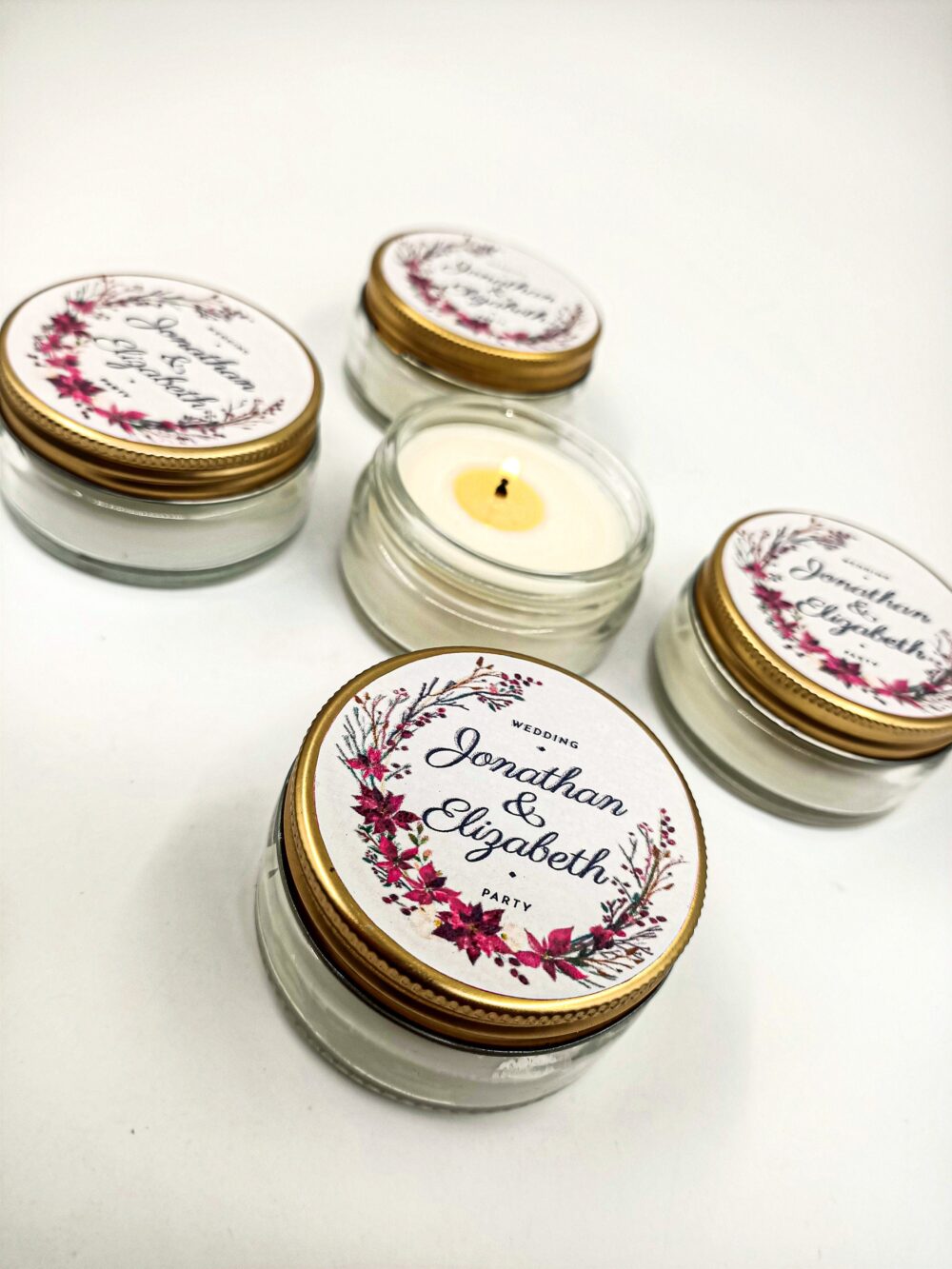 25 Pcs Bulk Wedding Favors Candle - Personalized Bridal Shower 2 Oz Soy Candles For Guests