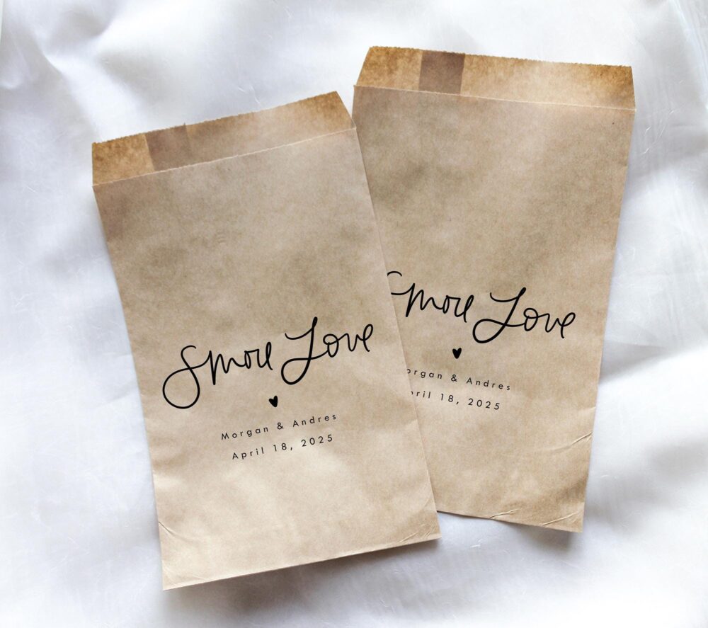 Smore Love Favor Bag || Personalized S'mores Wedding
