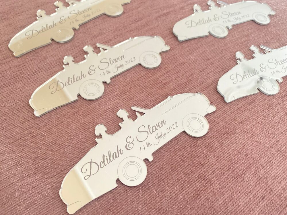 Wedding Party Favors For Guest, Magnet Favors, Bride Groom Car Magnet, Bulk