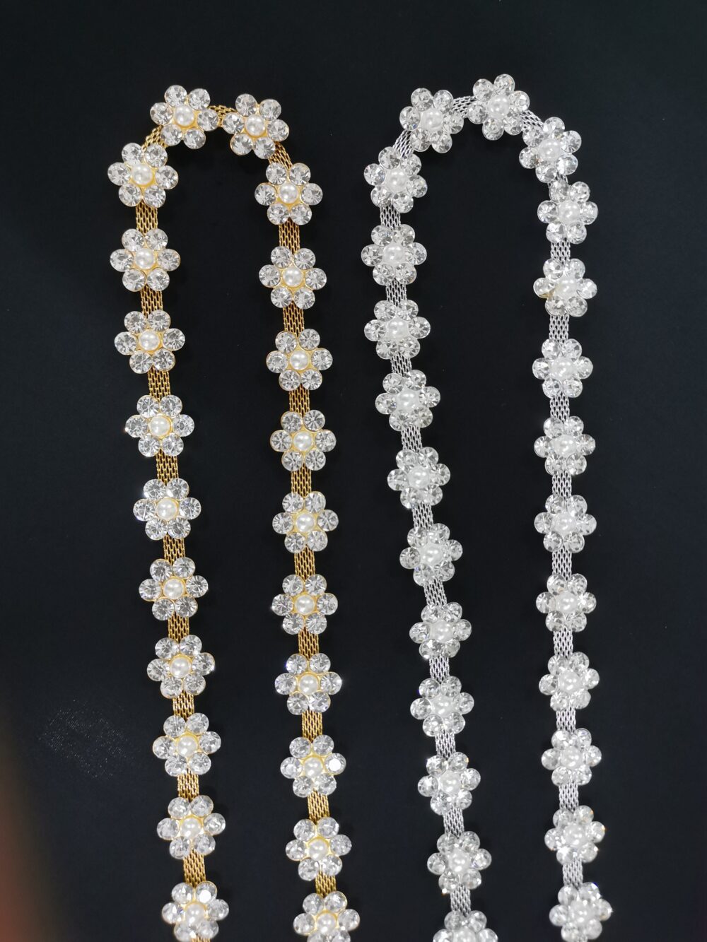Wedding Belt Crystal Bridal Sash Pearl Rhinestone Dress Thin Clasp