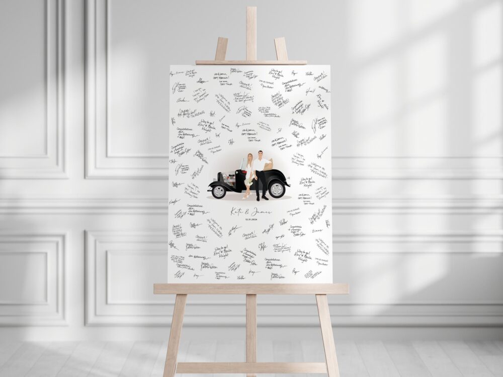 Wedding Guestbook Alternative, Portrait Print Or Canvas For Guest Signing