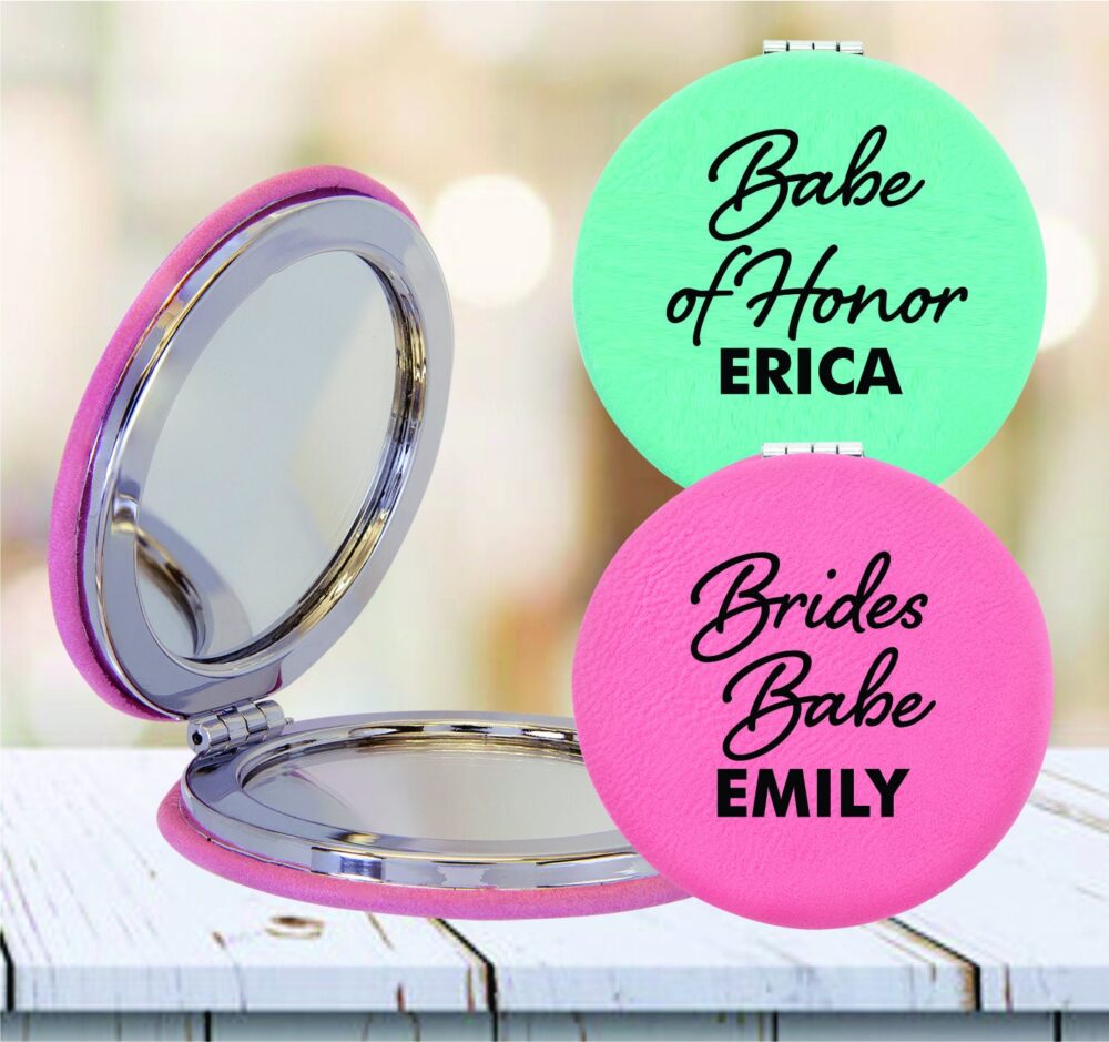 Personalized Bridesmaid Compact Mirrors, Bridal Wedding Party Cosmetic Mirror, Proposal Gift, Gifts, Gift For Women