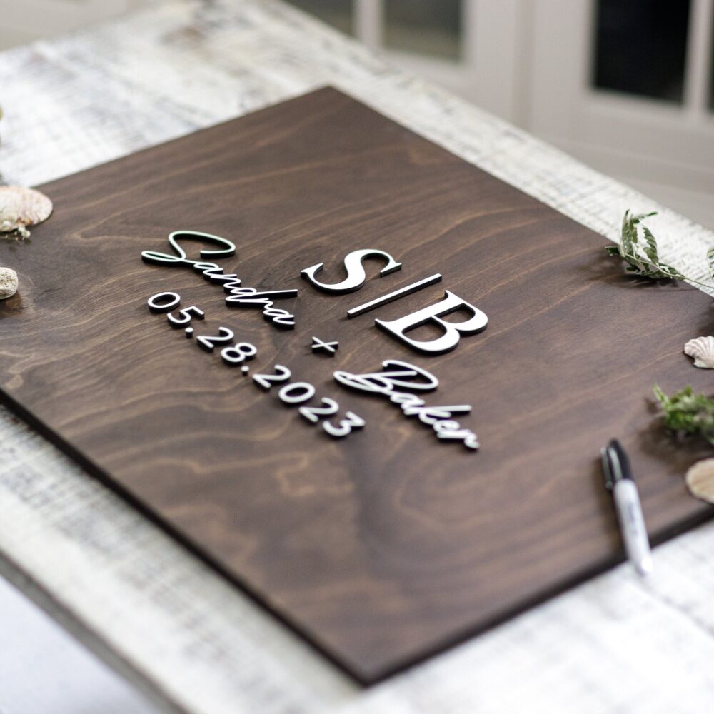 Wedding Guest Book Alternative, Rustic Book, Wooden Sign, Unique Wood Guestbook, Board, Sign in Board
