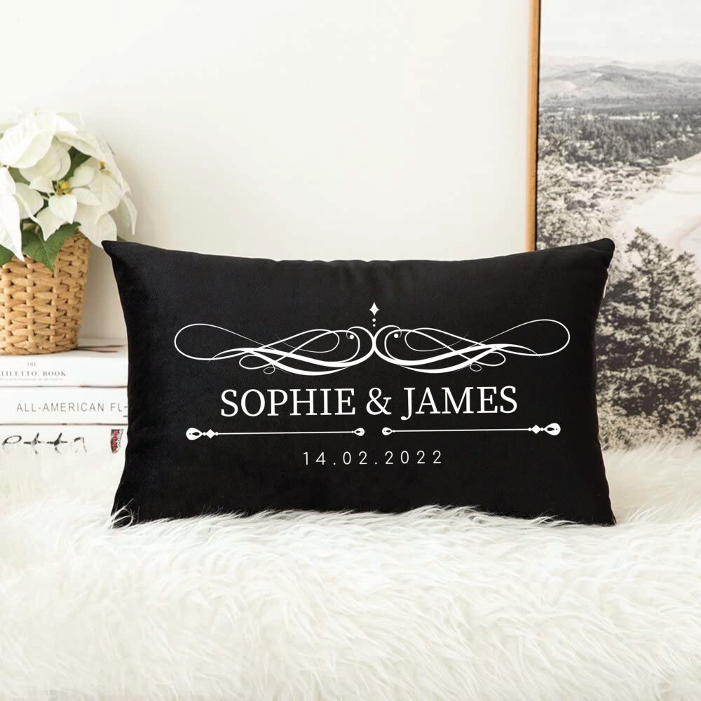 Personalized Wedding Pillow, Pillow Cover, Gift For Couples, Couple Pillowcase, Custom
