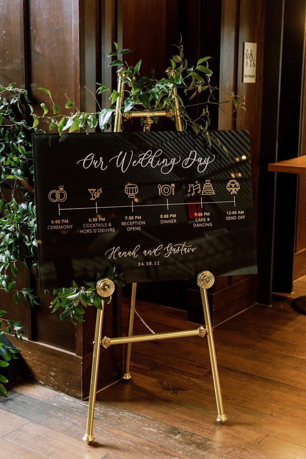 Wedding Timeline Sign | Acrylic Order Of Events