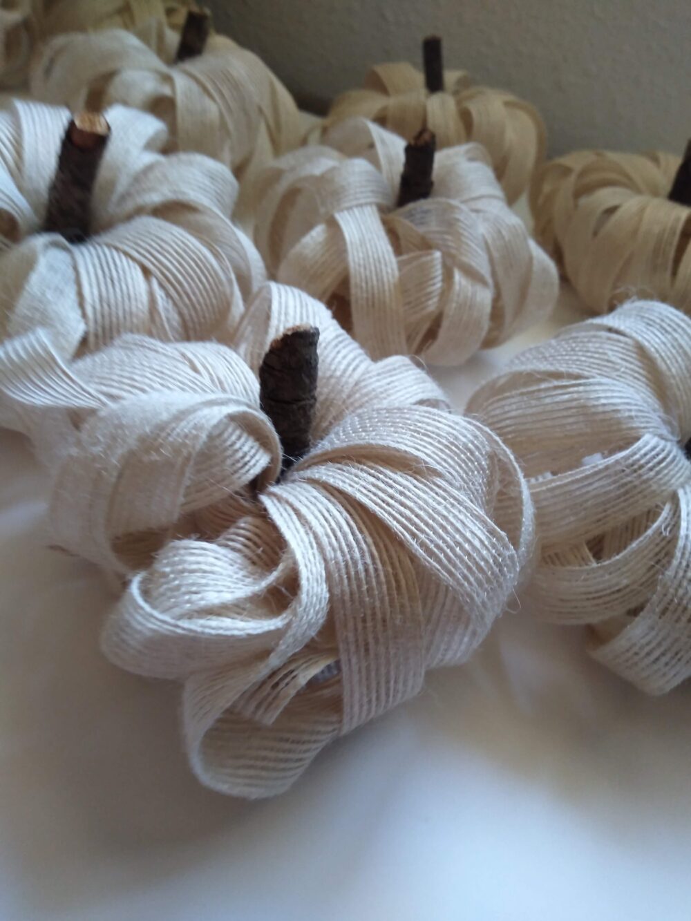2Pcs Burlap Pumpkin Mini Size For Rustic Fall Wedding Or Home Decorating, Thanksgiving Dinner Table, Parties