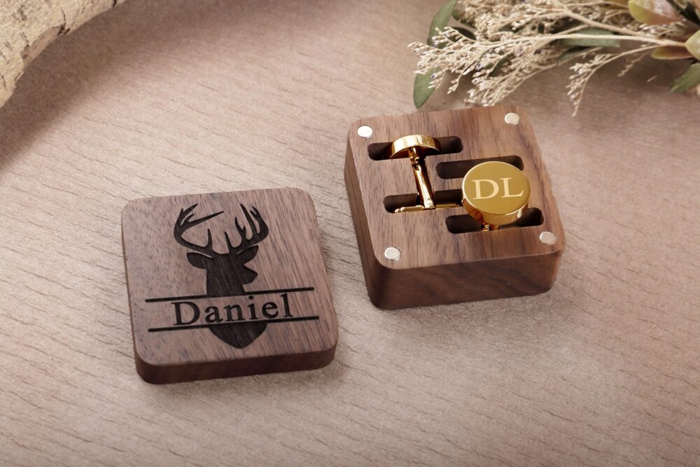 Groomsmen Gifts, Wedding Cufflinks, Personalized Best Man Groom Cufflinks With Box