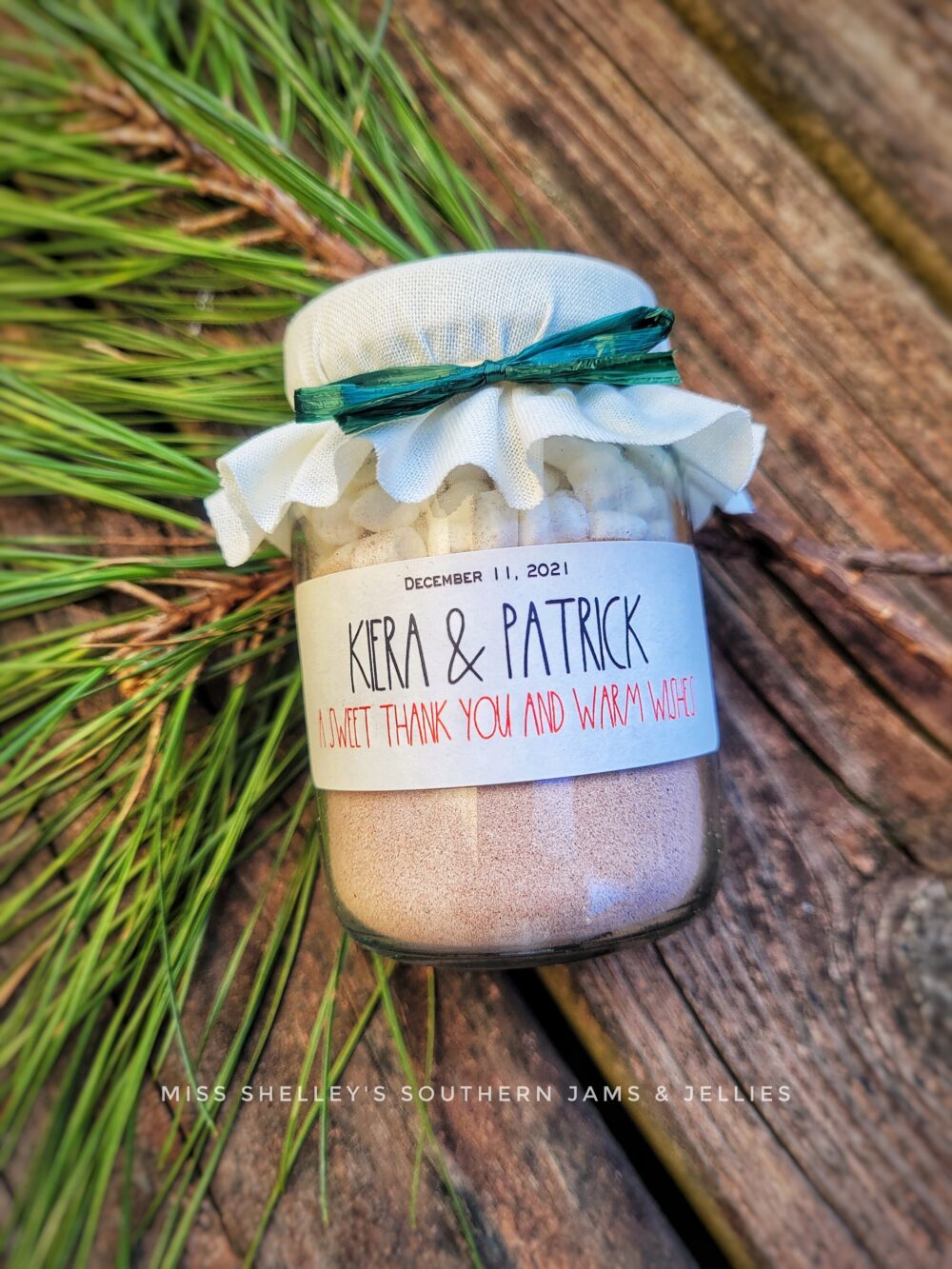 Wedding Favor, 50 | 4Oz Personalized Hot Chocolate Rustic Favors, Edible Holiday Favor Cocoa