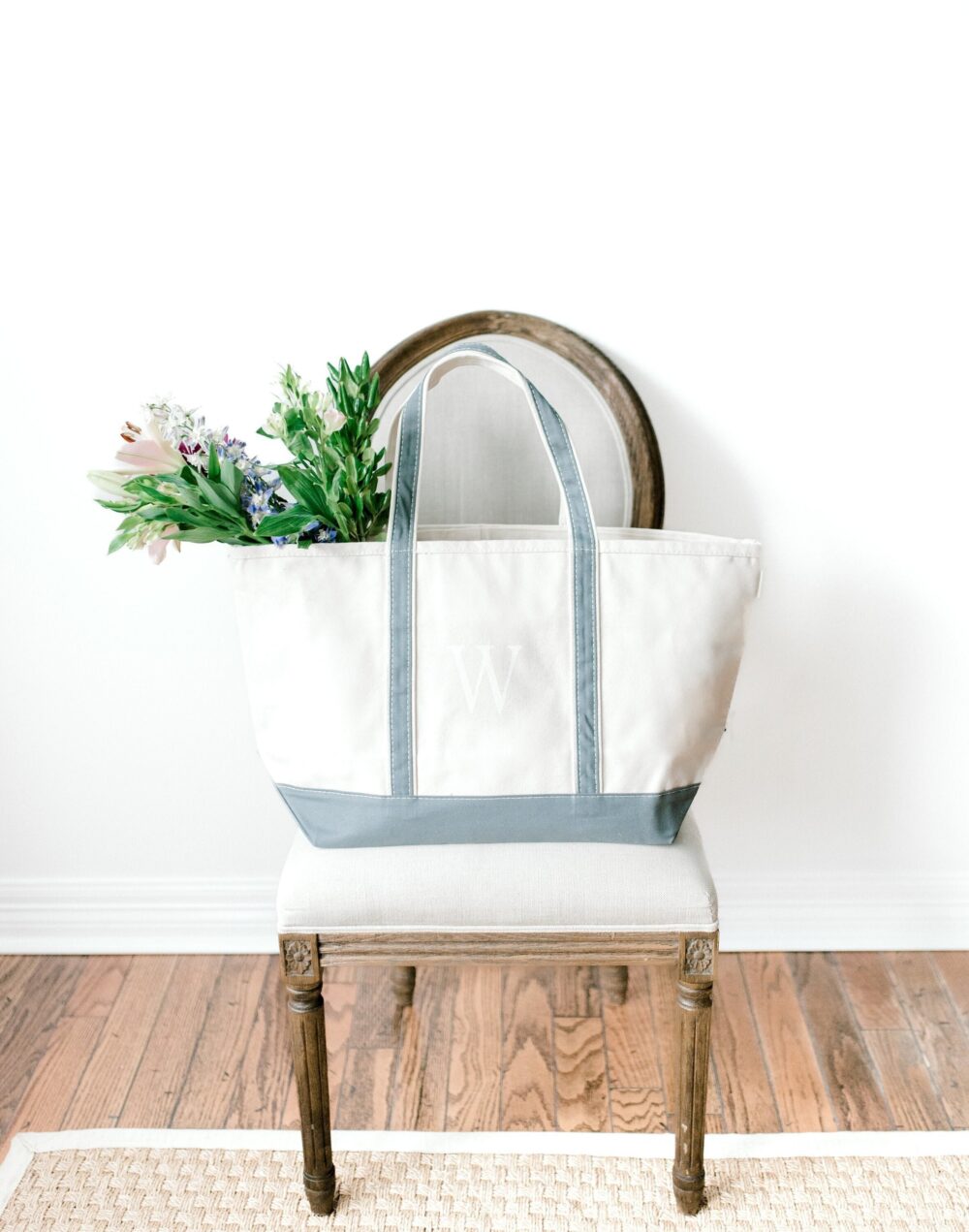 Bridesmaid Gift, Personalize Gift For Her, Canvas Tote Bag, Beach Custom Tote, Monogram Xl Classic Bag