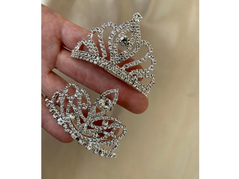 Mini Rhinestone Tiara Hair Comb | Flower Girl Hear