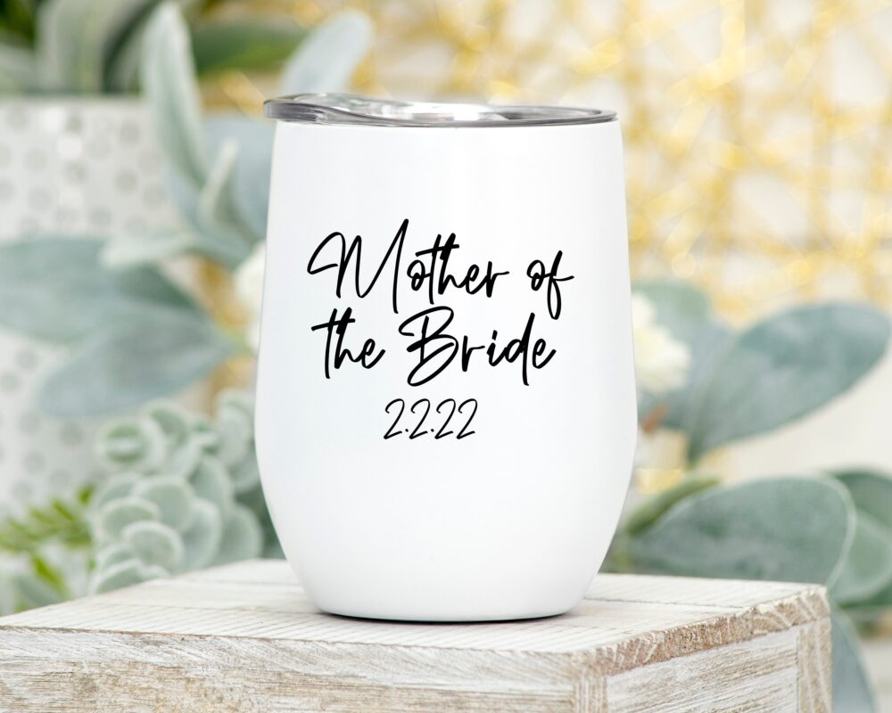 Mother Of The Bride Wine Cup Or Groom Cup, Stainless Steel Gift, Gift