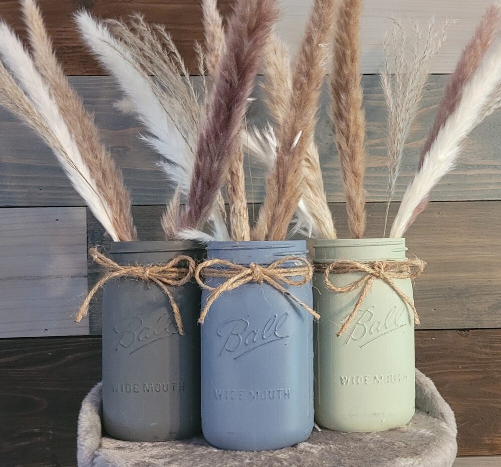 Boho Mason Jar Centerpieces