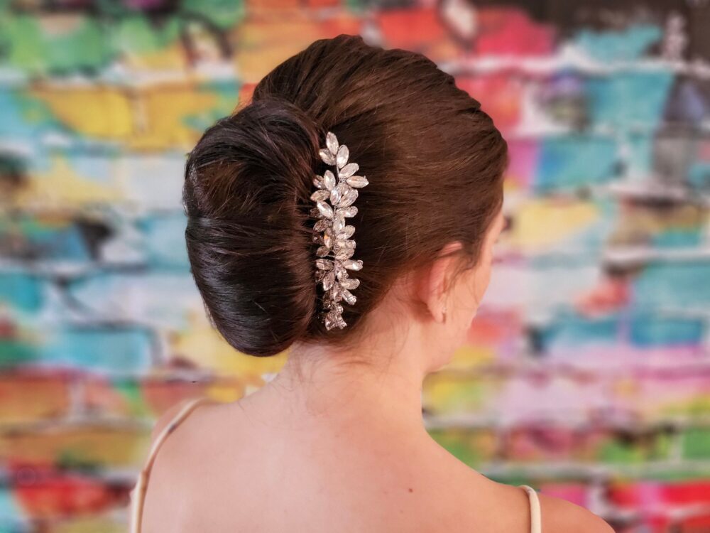 Wedding Hair Accessory Comb Rhinestone Piece Jewelry Vine Rose Gold Crystal Bridesmaid Gift For Her