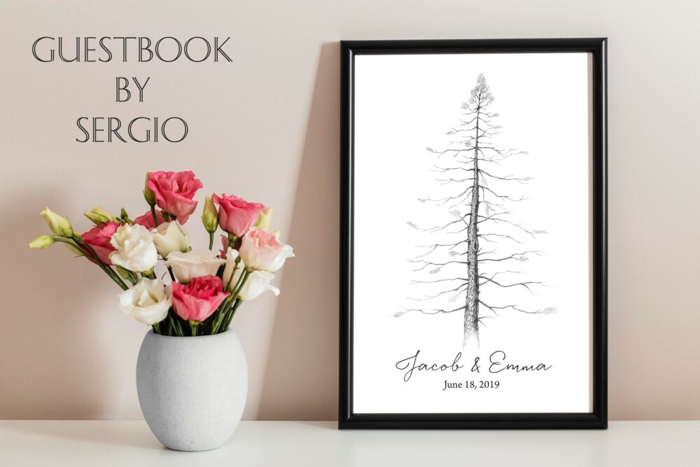 Wedding Guest Book Alternative Tree Guest Book Signature Pine For Rustic Download Art
