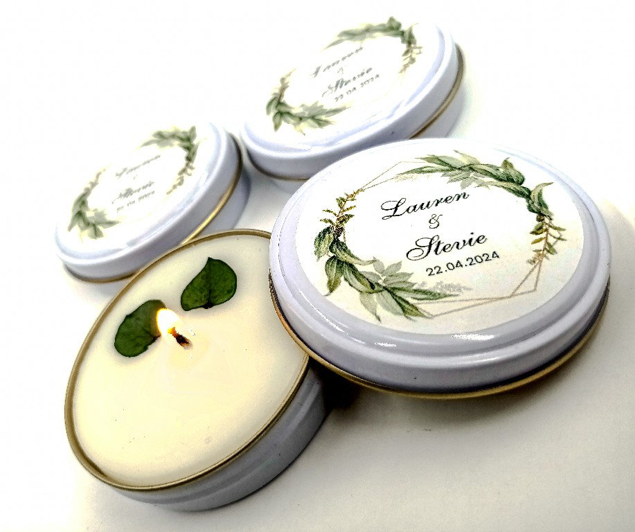 Bulk Wedding Favors Candle, Personalized Favors, Decor & Gifts Bridal Shower 2 Oz Soy Candles, Winter Wedding