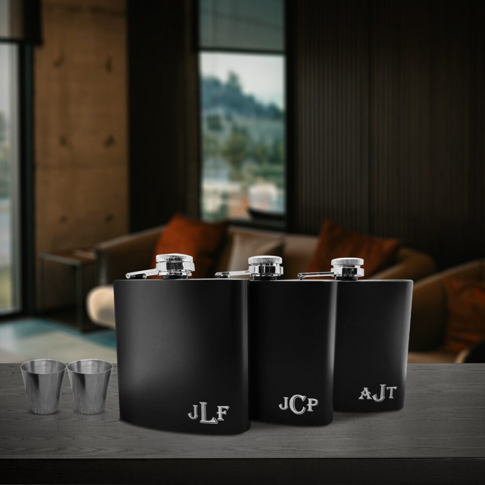 Personalized Groomsmen Flasks, Groomsman Gift, Flask For Custom Flask, Black Hip Gifts, Gifts Wedding Party