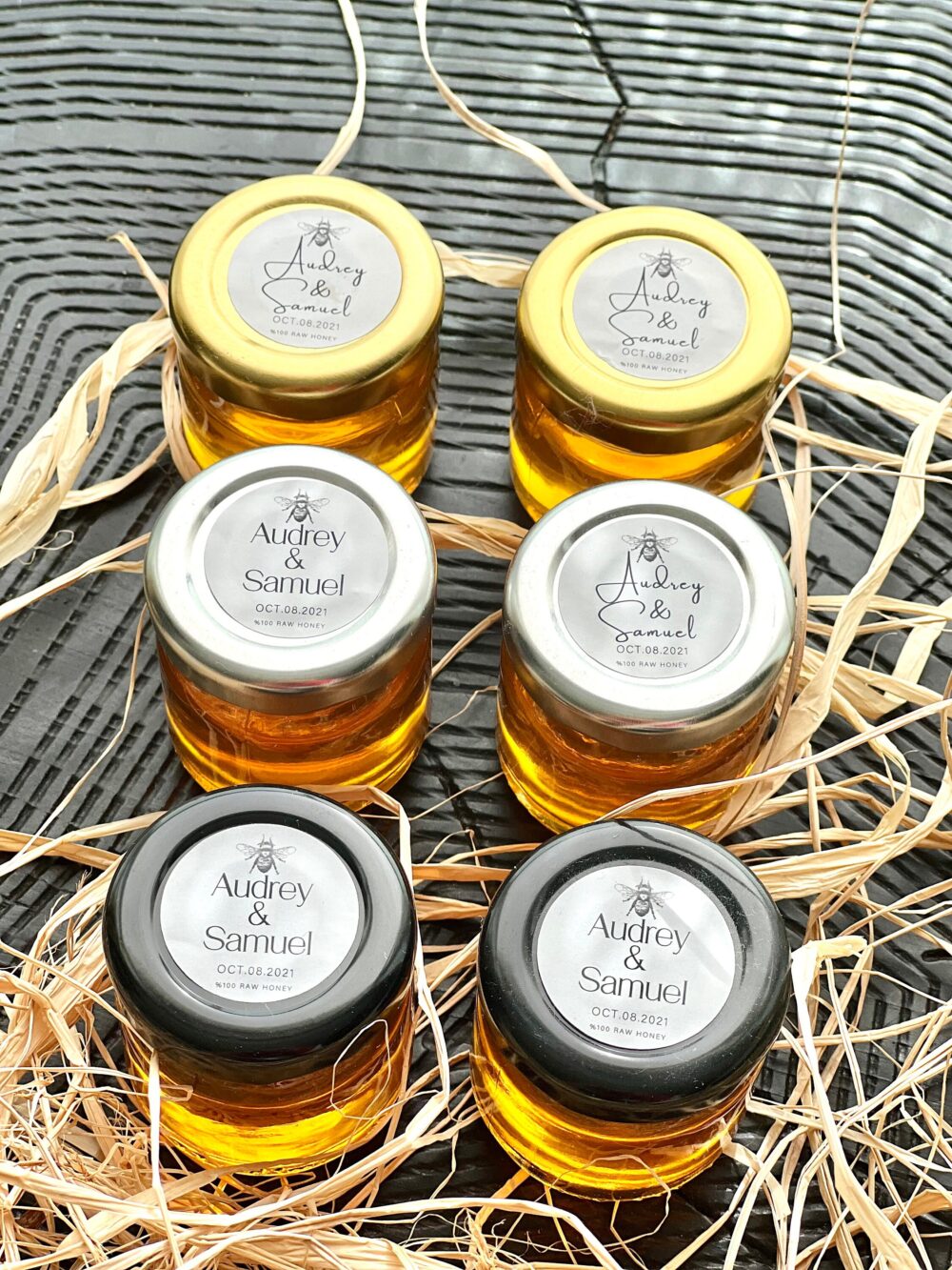 50 Pcs 40Ml Honey Jars Wedding Favors, Organic Unique 0 Raw Favors With Tags