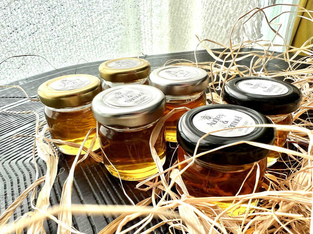 150 Pcs 40Ml Honey Jars Wedding Favors, Organic Unique 0 Raw Favors With Tags