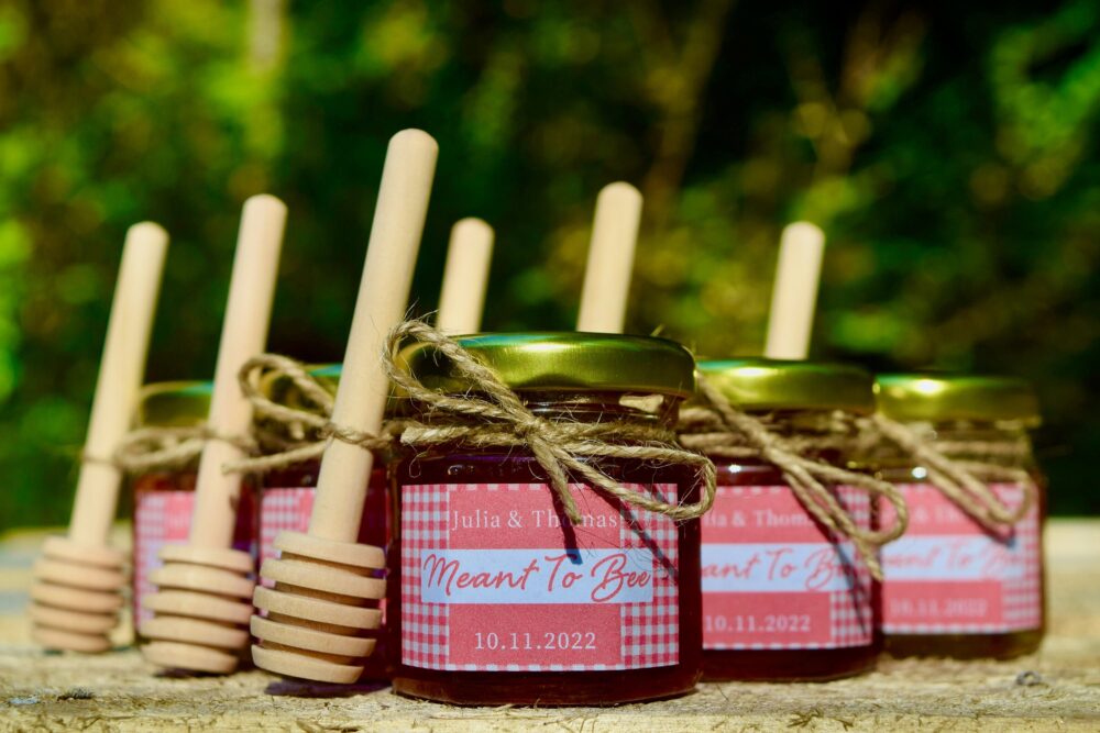 Honey Jar Wedding Favors - Mini Party Bridal Shower Favor Pot For Guests