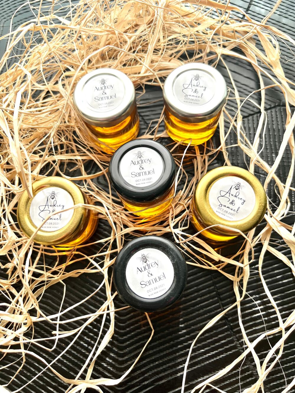 40Ml Honey Jars Wedding Favors, Organic Unique 0 Raw Favors With Tags