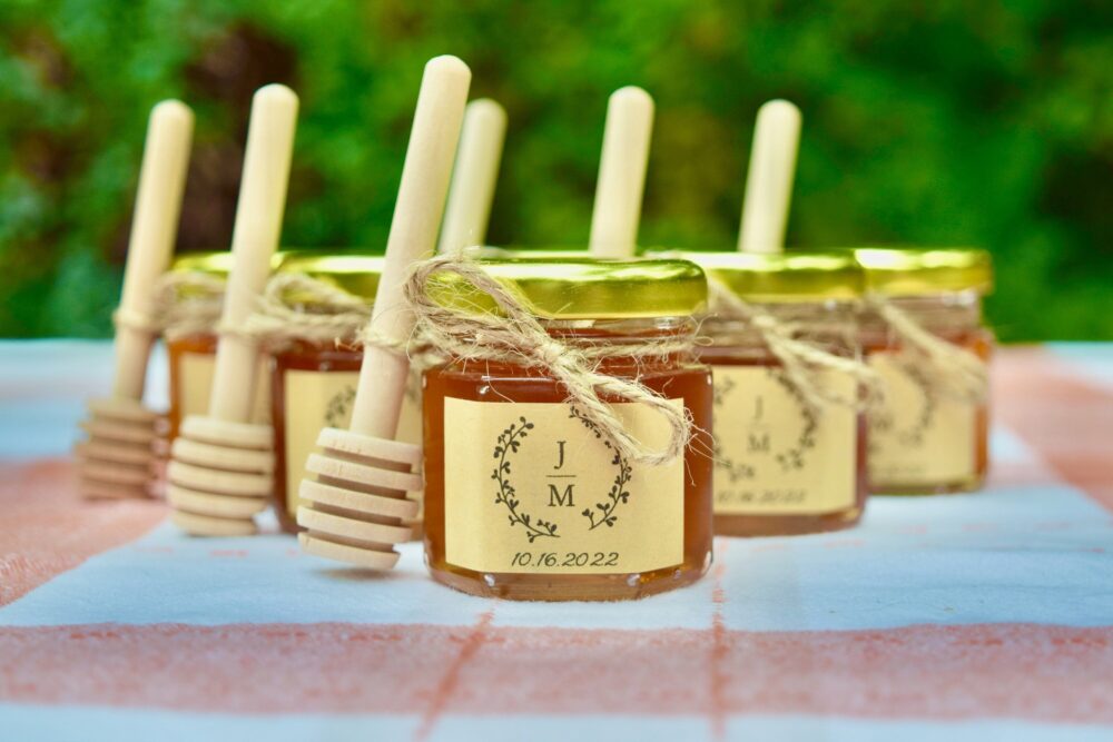 Honey Jar Wedding Favors - Mini Party Bridal Shower Favor Pot For Guests