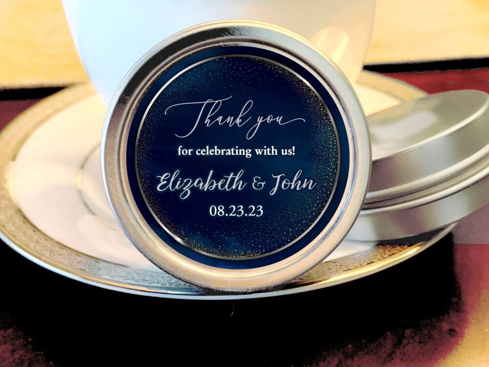 Thank You Wedding Favors | Personalized Mint Tins Custom Text, Colors & Fonts Candy