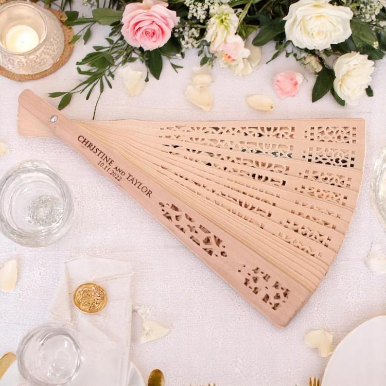 30 Pcs Personalized Wedding Fan Favors/Wedding Fans/Wedding Ceremony Fans/Rustic Favor Hand Fan/Ceremony For Guest/Custom Party Fans