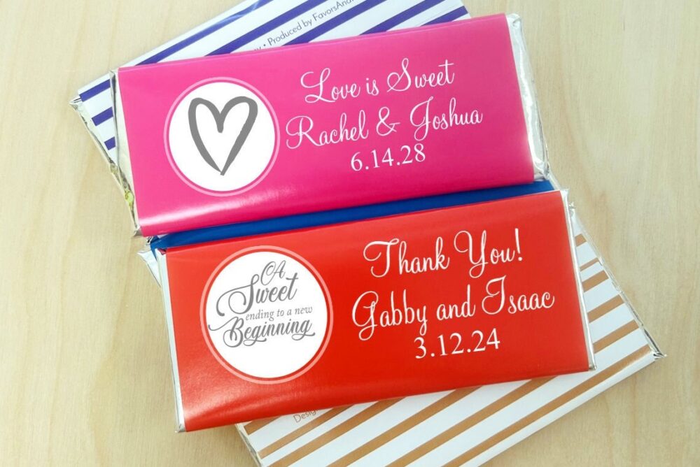 Set Of 12 Wedding Personalized Wrapper Hershey's Chocolate Bar, Corporate Bar Dm1