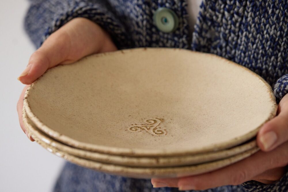 Ceramic Rustic White Creamy Pasta Bowls Set, Serving Dish, Pottery Set Handmade, Unique Pottery, Wedding Gift
