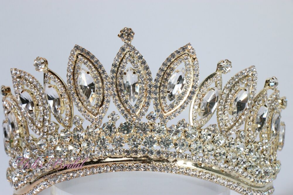 Fast Shipping Beautiful Gold Girl Tiara, Princess Communion Little Crystal Tiara