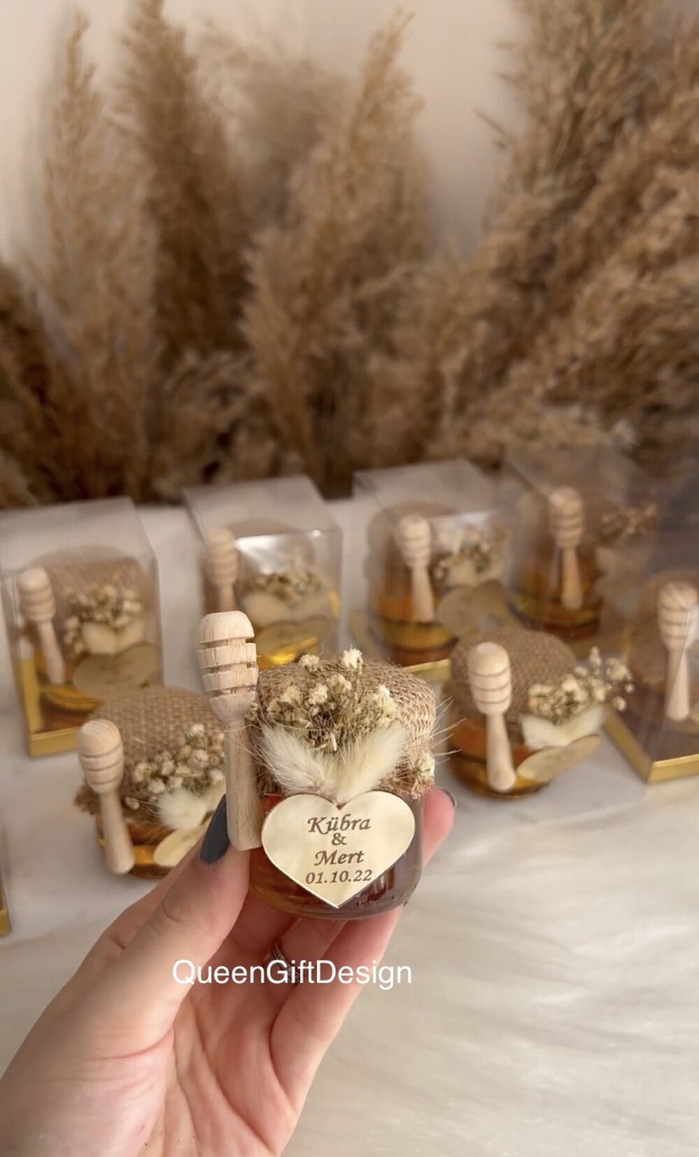 Honey Jar, Wedding Favor, Luxury Gift, Honey Jar Personalized Miel, Miel Personnalisé, Honig Gastgeschenke, Party