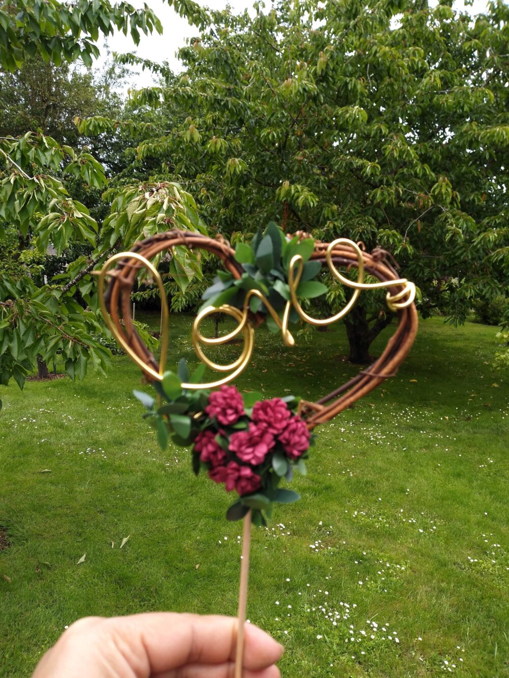 Love Cake Topper For Rustic Theme Wedding Decorating