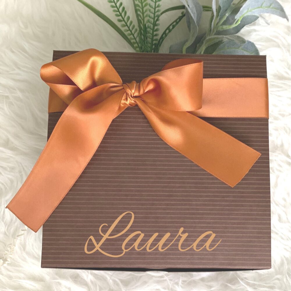 Empty Personalized Bridesmaid Proposal Box With Ribbon - Terracotta Only- Build Your Own Box- Boho Wedding Gifts | 8x8x3.5