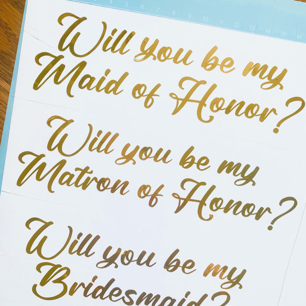 Bridesmaid Proposal Box Decal, Personalized Name Will You Be My Sticker, Customized Wedding Party Decal