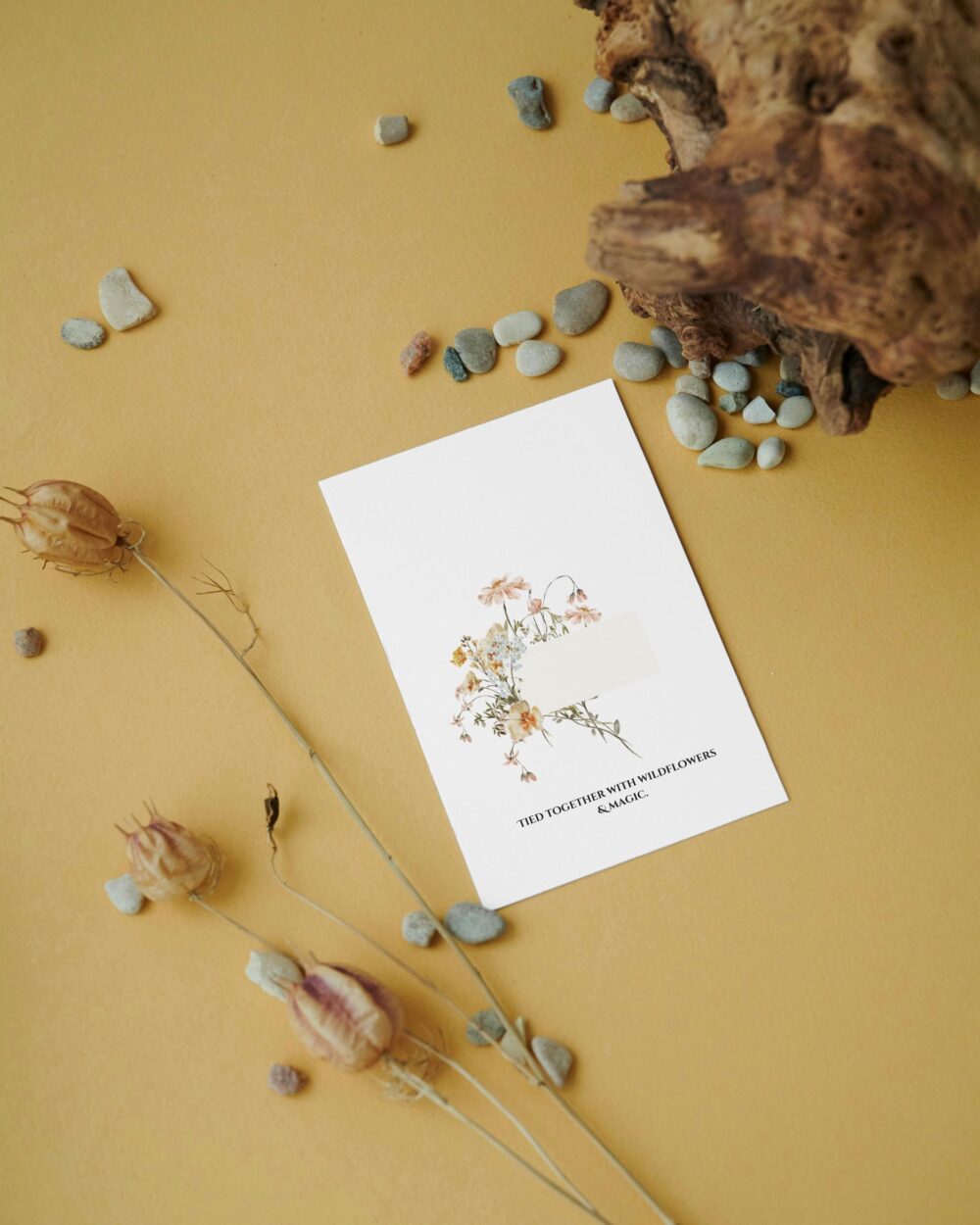 Rustic Floral Wedding Invitation Template - Editable Nature-Inspired Blossom Card, Printable Invite For Boho Or Garden Weddings